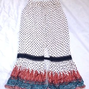 NWOT Knox Rose Boho Button Down Skirt